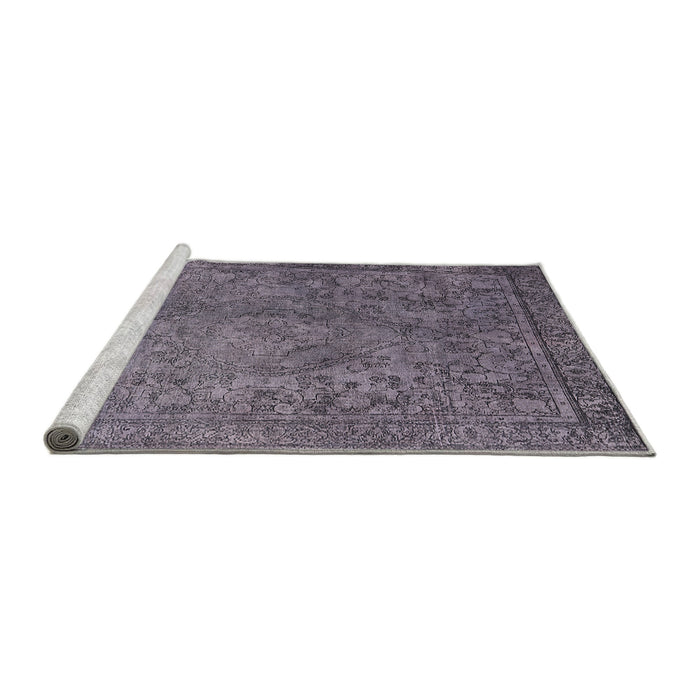 Sideview of Machine Washable Industrial Modern Carbon Gray Rug, wshurb1833