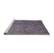 Sideview of Machine Washable Industrial Modern Carbon Gray Rug, wshurb1833