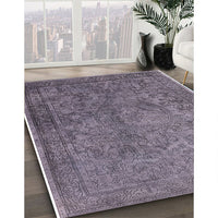 Mid-Century Modern Carbon Gray Oriental Rug, urb1833