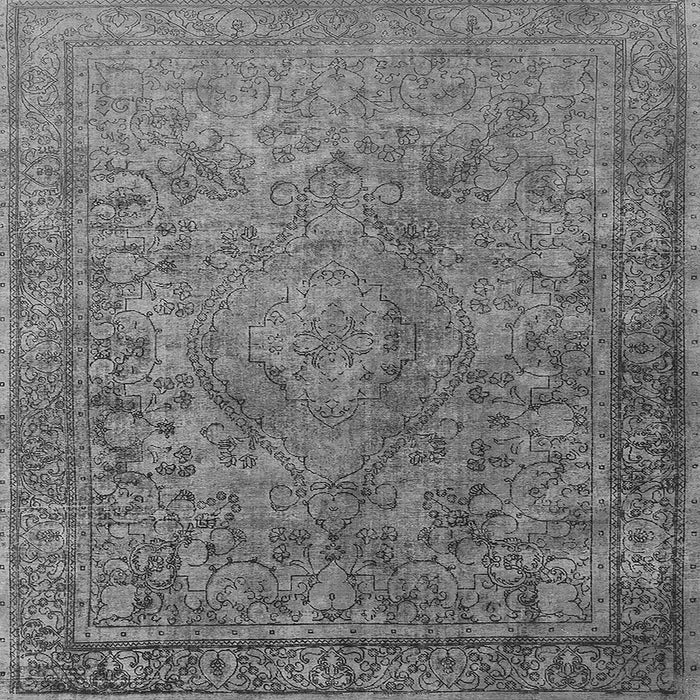 Square Machine Washable Oriental Gray Industrial Rug, wshurb1833gry