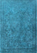 Oriental Light Blue Industrial Rug, urb1833lblu