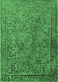 Oriental Emerald Green Industrial Rug, urb1833emgrn