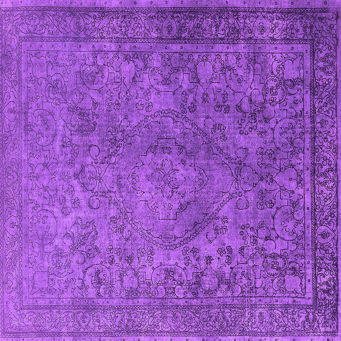 Square Oriental Purple Industrial Rug, urb1833pur