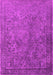 Machine Washable Oriental Pink Industrial Rug, wshurb1833pnk