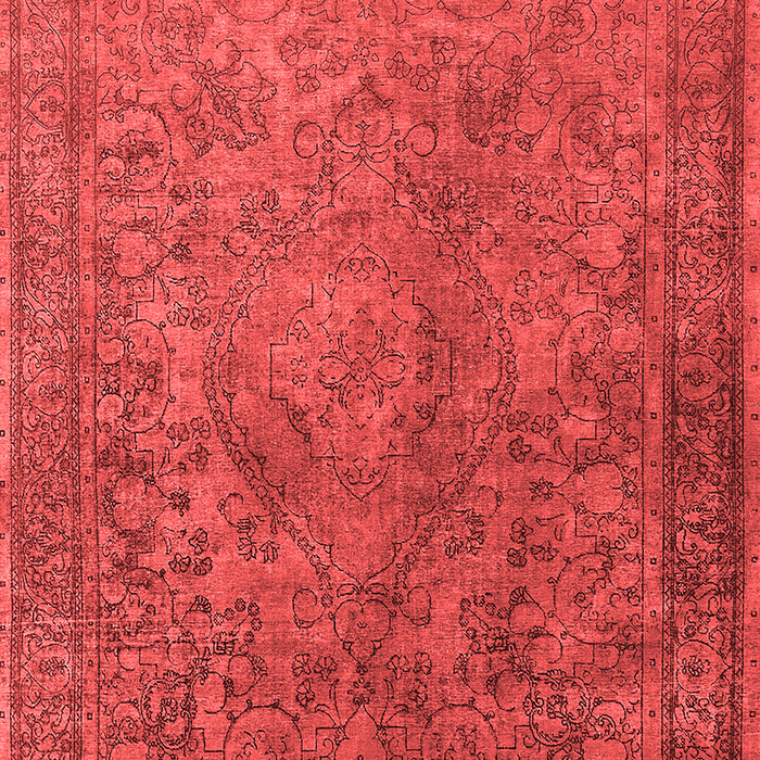 Machine Washable Oriental Red Industrial Rug, wshurb1833red