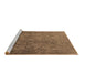 Sideview of Machine Washable Oriental Brown Industrial Rug, wshurb1833brn