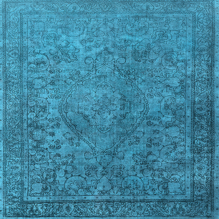 Square Oriental Light Blue Industrial Rug, urb1833lblu