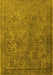 Oriental Yellow Industrial Rug, urb1833yw