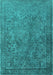 Oriental Turquoise Industrial Rug, urb1833turq