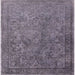 Square Machine Washable Industrial Modern Carbon Gray Rug, wshurb1833