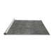 Sideview of Machine Washable Oriental Gray Industrial Rug, wshurb1834gry