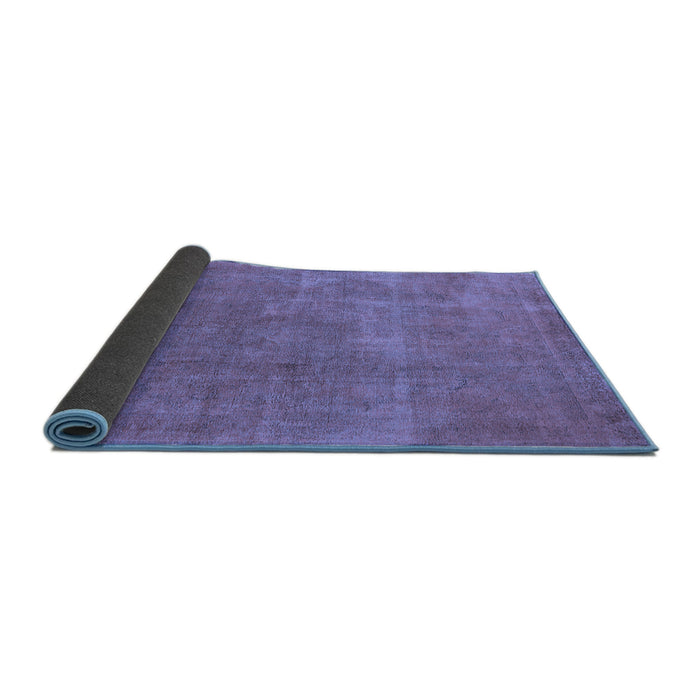 Sideview of Oriental Blue Industrial Rug, urb1834blu