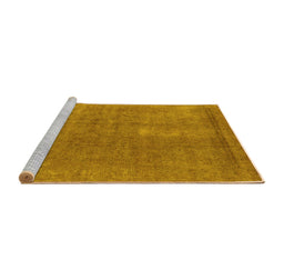 Sideview of Machine Washable Oriental Yellow Industrial Rug, wshurb1835yw