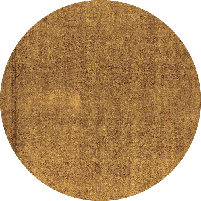 Round Machine Washable Oriental Brown Industrial Rug, wshurb1835brn