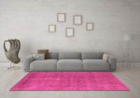 Machine Washable Oriental Pink Industrial Rug, wshurb1835pnk