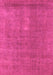 Machine Washable Oriental Pink Industrial Rug, wshurb1835pnk