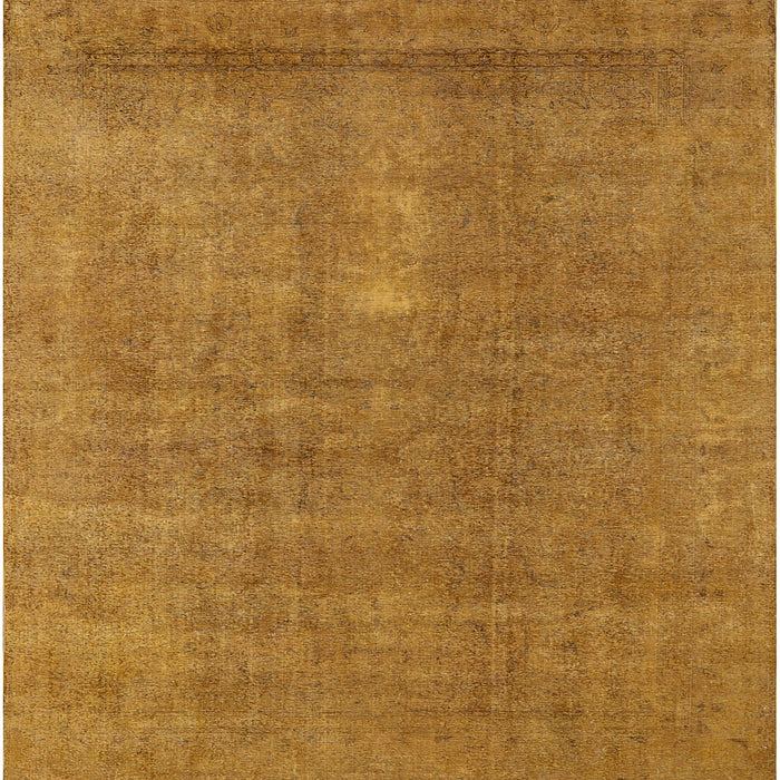 Square Mid-Century Modern Orange Oriental Rug, urb1835