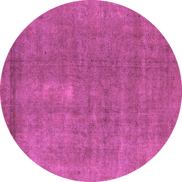Round Machine Washable Oriental Purple Industrial Area Rugs, wshurb1835pur