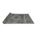 Sideview of Mid-Century Modern Carbon Gray Oriental Rug, urb1836