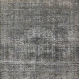 Square Machine Washable Industrial Modern Carbon Gray Rug, wshurb1836