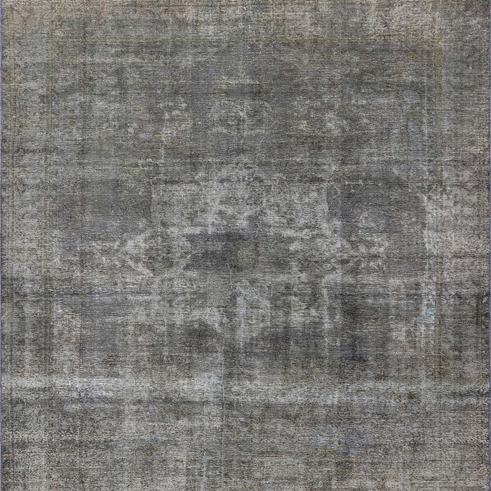 Square Machine Washable Industrial Modern Carbon Gray Rug, wshurb1836