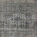 Square Mid-Century Modern Carbon Gray Oriental Rug, urb1836