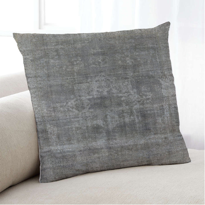 Lifestyle Image of Mid-Century Modern Urban Square Carbon Gray Throw Pillow, 18 inch by 18 inch, pwurb1836