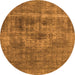 Round Oriental Orange Industrial Rug, urb1836org