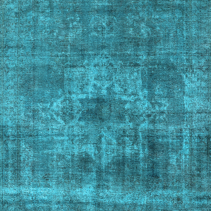 Machine Washable Oriental Light Blue Industrial Rug, wshurb1836lblu