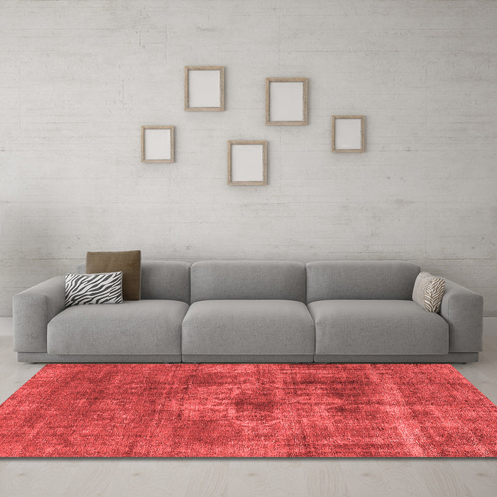 Industrial Red Washable Rugs