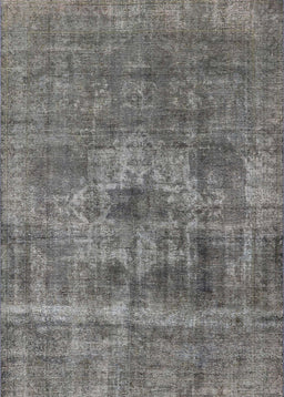 Mid-Century Modern Carbon Gray Oriental Rug, urb1836