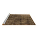 Sideview of Machine Washable Oriental Brown Industrial Rug, wshurb1837brn