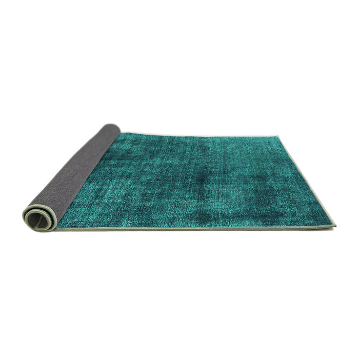 Sideview of Oriental Turquoise Industrial Rug, urb1837turq