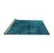 Sideview of Machine Washable Oriental Light Blue Industrial Rug, wshurb1837lblu