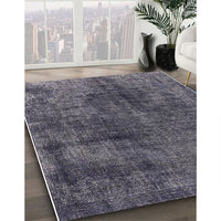 Mid-Century Modern Plum Purple Oriental Rug, urb1837