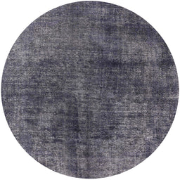 Round Machine Washable Industrial Modern Plum Purple Rug, wshurb1837