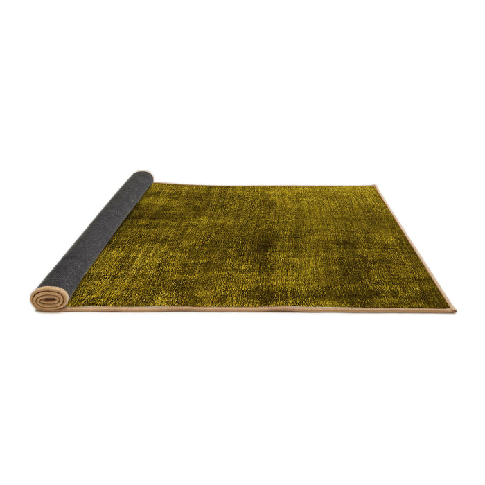 Sideview of Oriental Yellow Industrial Rug, urb1837yw