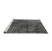 Sideview of Machine Washable Oriental Gray Industrial Rug, wshurb1837gry