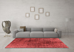 Industrial Red Washable Rugs