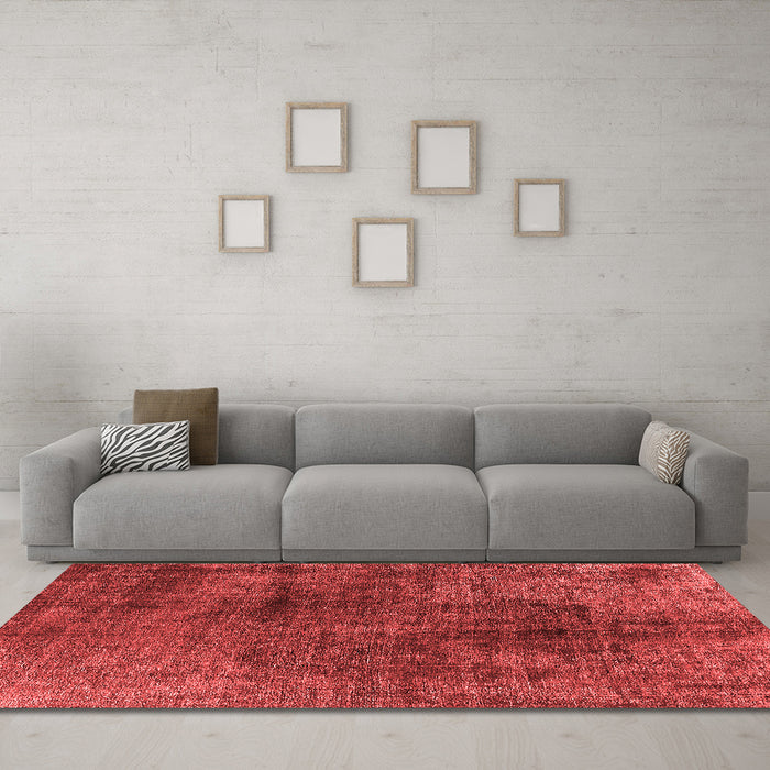 Industrial Red Washable Rugs