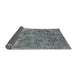 Sideview of Mid-Century Modern Dark Gray Oriental Rug, urb1838