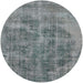 Round Machine Washable Industrial Modern Dark Gray Rug, wshurb1838