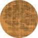 Round Oriental Orange Industrial Rug, urb1838org