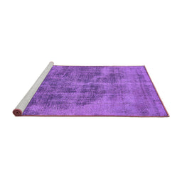 Sideview of Machine Washable Oriental Purple Industrial Area Rugs, wshurb1838pur
