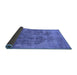 Sideview of Oriental Blue Industrial Rug, urb1838blu