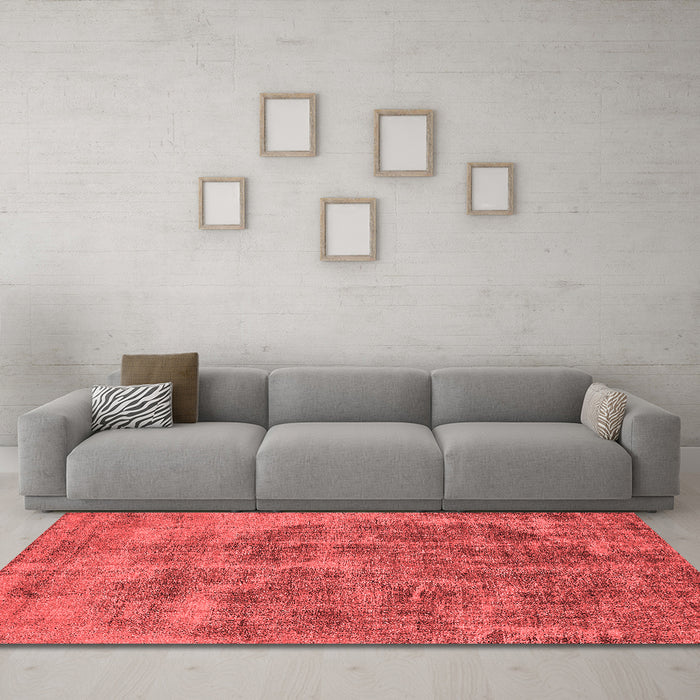 Industrial Red Washable Rugs