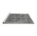 Sideview of Machine Washable Oriental Gray Industrial Rug, wshurb1838gry