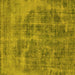 Square Oriental Yellow Industrial Rug, urb1838yw