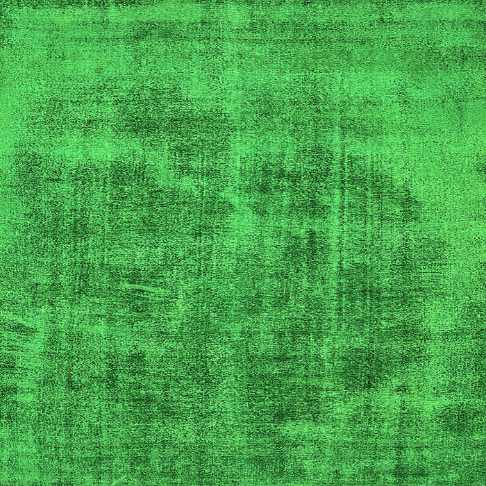 Square Oriental Green Industrial Rug, urb1838grn