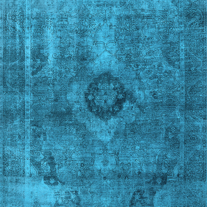 Machine Washable Oriental Light Blue Industrial Rug, wshurb1839lblu